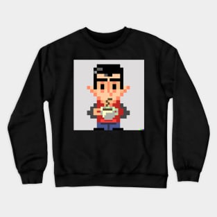 Coffee Man Pixel Art Crewneck Sweatshirt